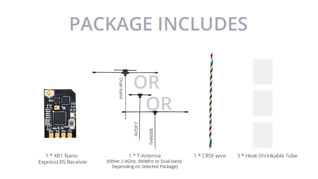 XR1 Nano Multi-Frequency ExpressLRS Receiver