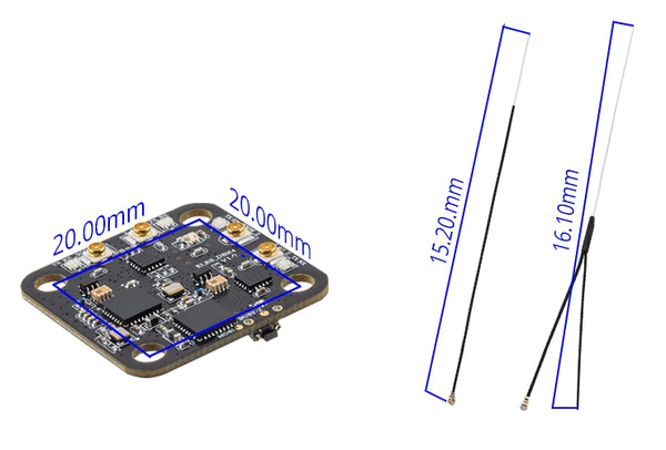 DBR4 Dual Band Xross Gemini ExpressLRS Receiver
