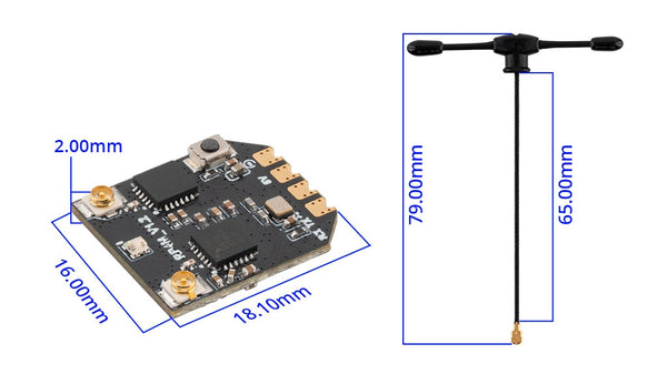 RP4TD-M ExpressLRS 2.4GHz Mini True Diversity Receiver